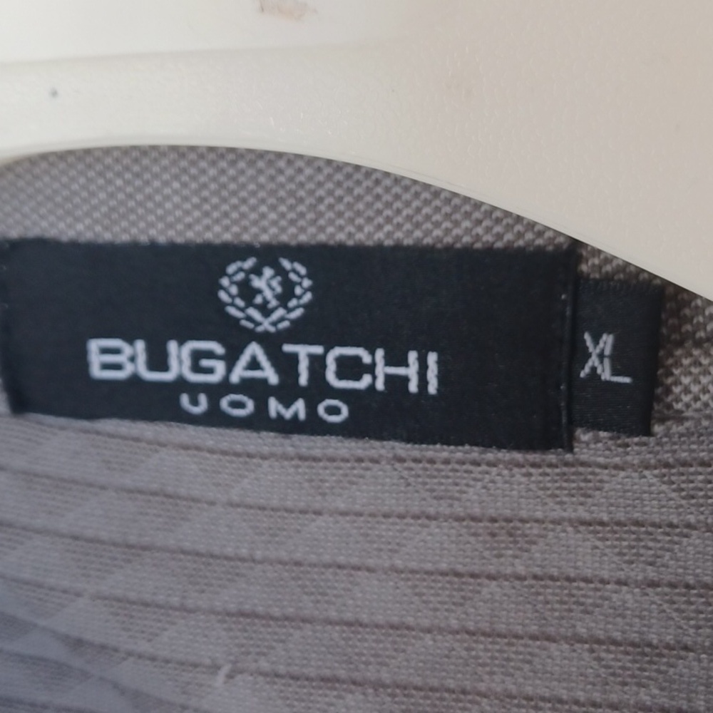 BUGATCHI Uomo Egyptian Cotton Polo Shirt, Gray. Size XLarge - Picture 5 of 9